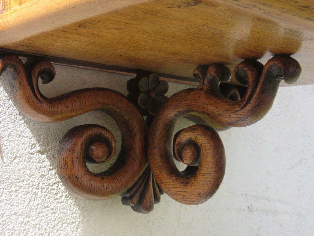 ENGLISH COUNTRY HOUSE HANGING OAK LETTER BOX c1880 View V