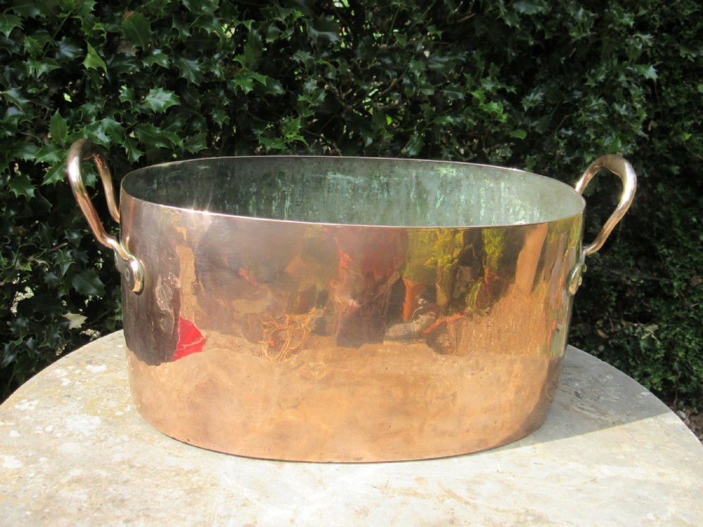 LARGE GEORGIAN COPPER PAN WINE COOLER View III