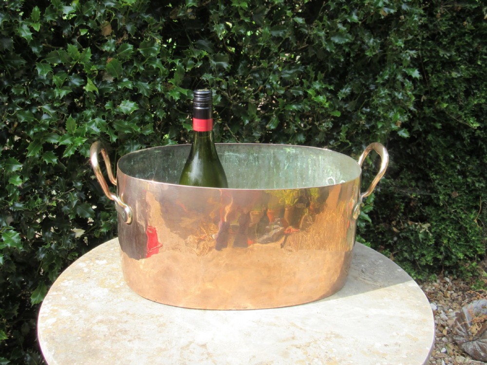 LARGE GEORGIAN COPPER PAN WINE COOLER View IV