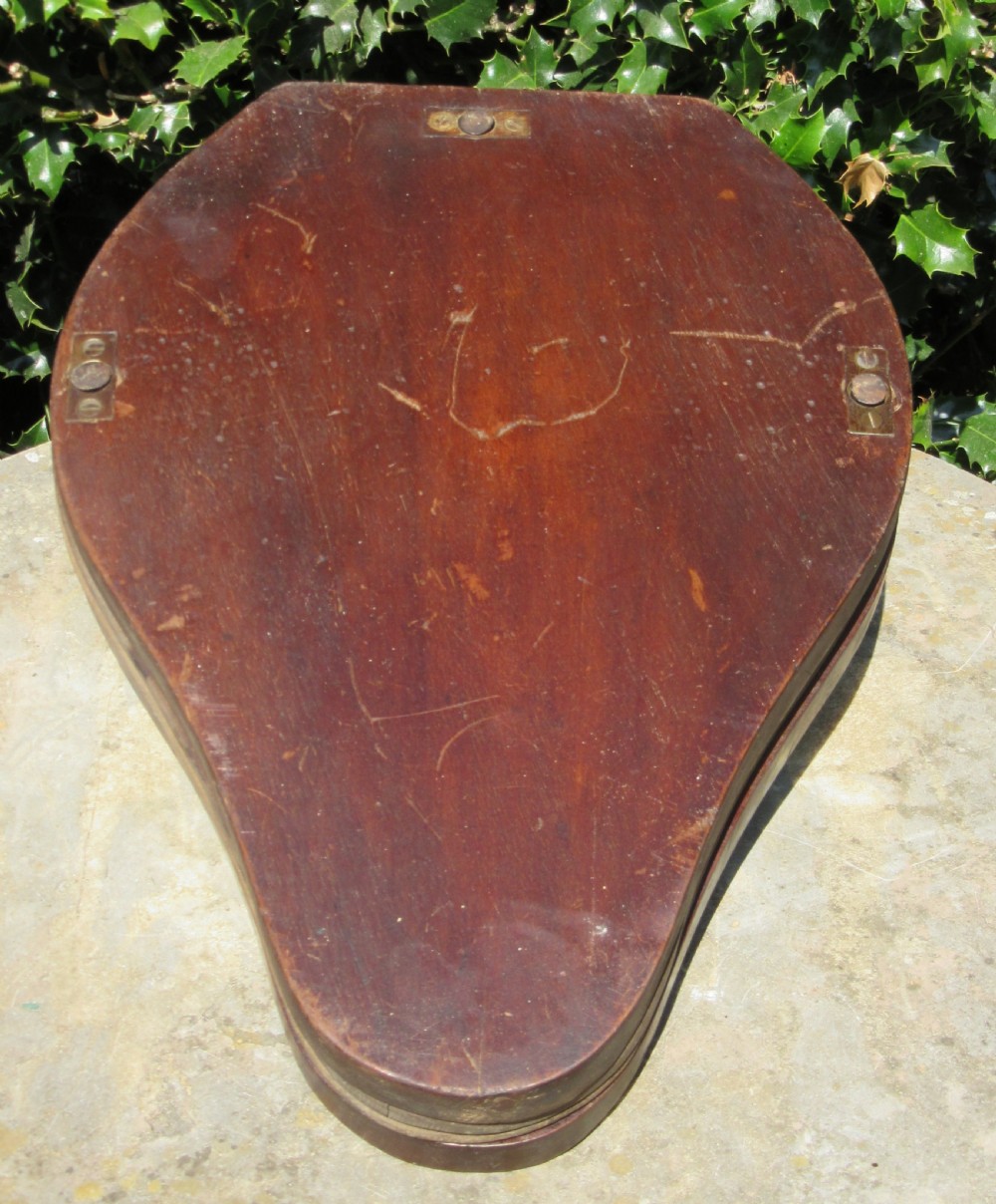 MAHOGANY & BRASS TENNIS RACQUET PRESS c1900 View III