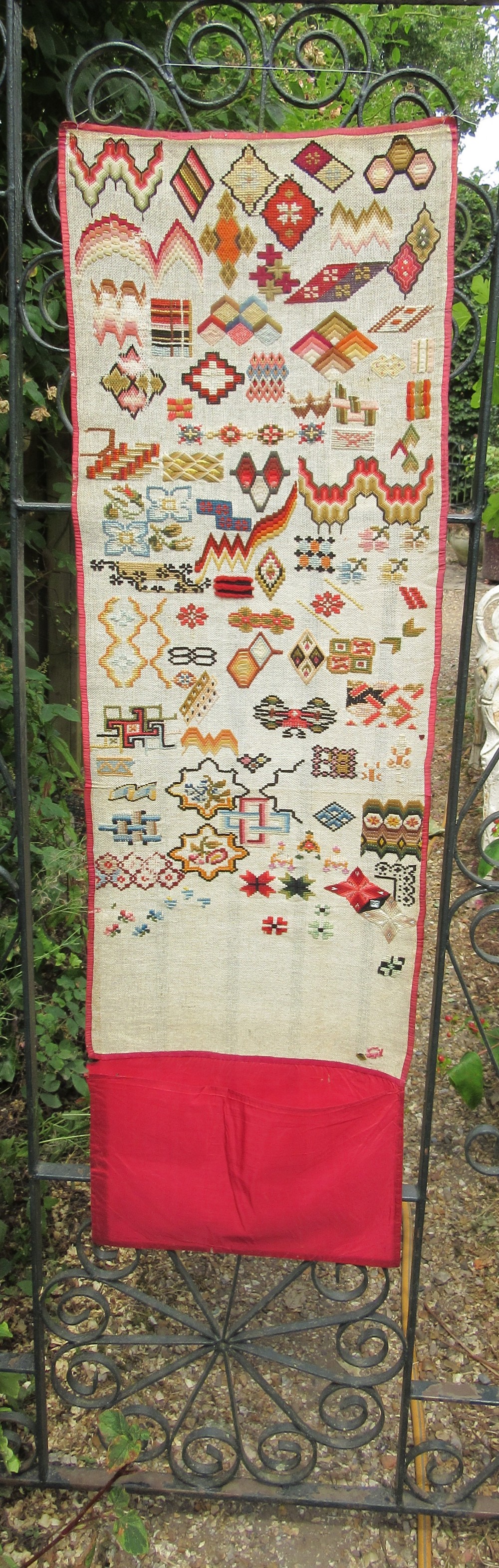 19th CENTURY HANGING SAMPLER