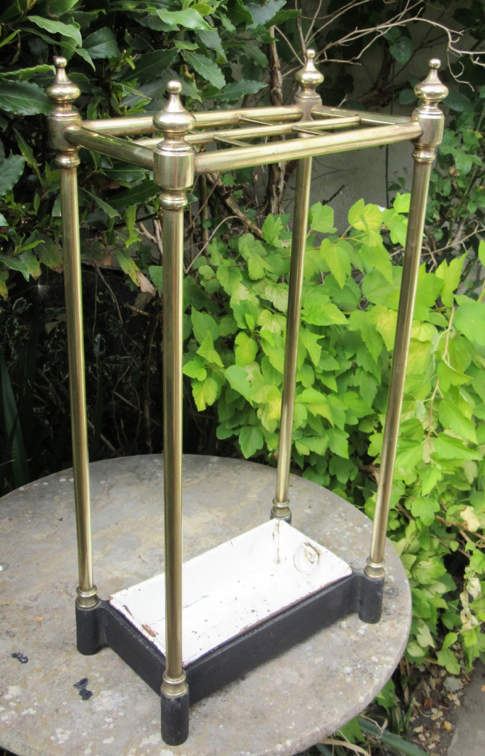 ANTIQUE BRASS STICK STAND UMBRELLA STAND c1900