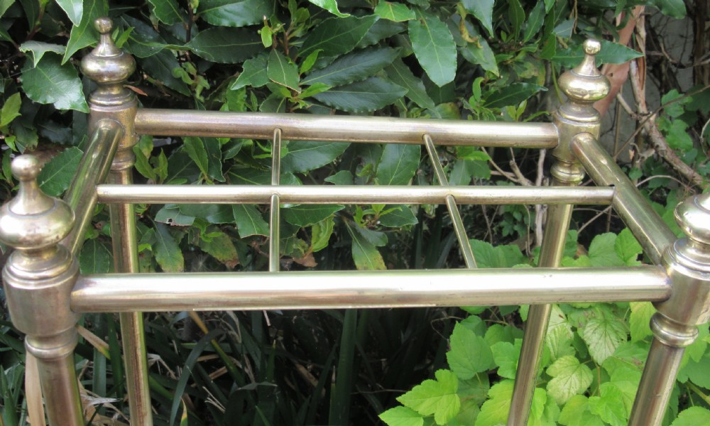 ANTIQUE BRASS STICK STAND UMBRELLA STAND c1900 View IV