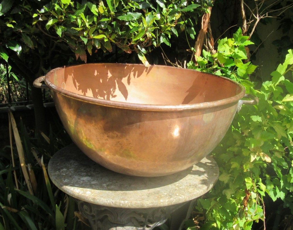 HUGE COPPER SUGAR BOWL CONFECTIONER'S BOWL View IV