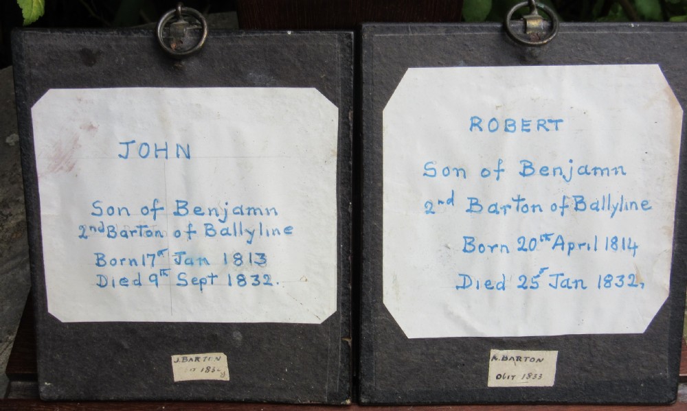 PAIR BARTON OF BALLYLINE IRISH SILHOUETTES 1832 View II