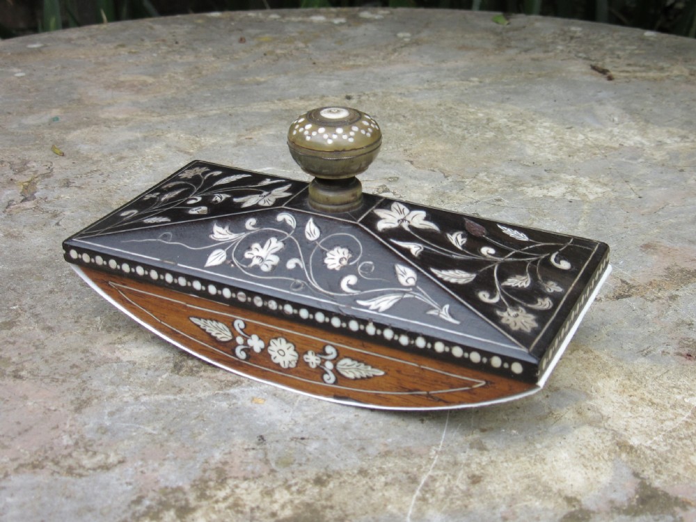 ANTIQUE VIZAGAPATAM DESK BLOTTER c1880 View IV