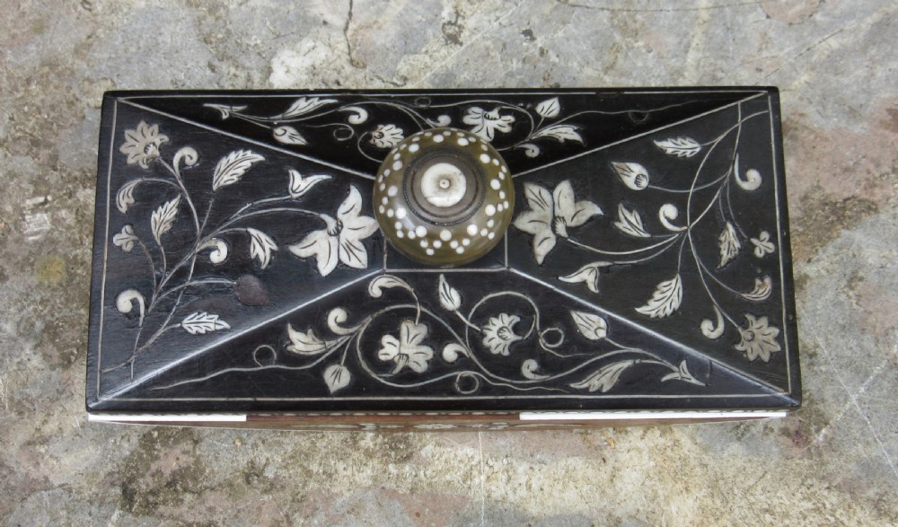 ANTIQUE VIZAGAPATAM DESK BLOTTER c1880 View V