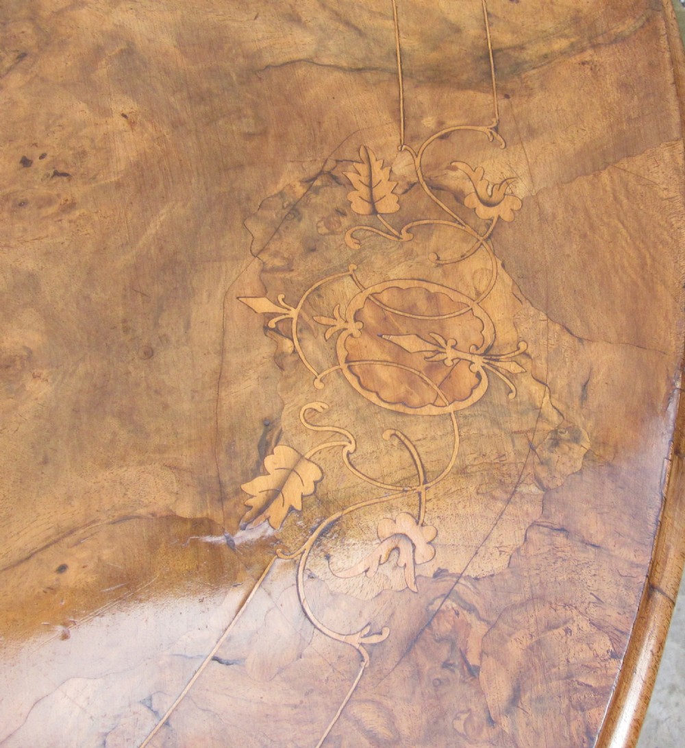VICTORIAN INLAID WALNUT OVAL DINING TABLE c1860 View VII