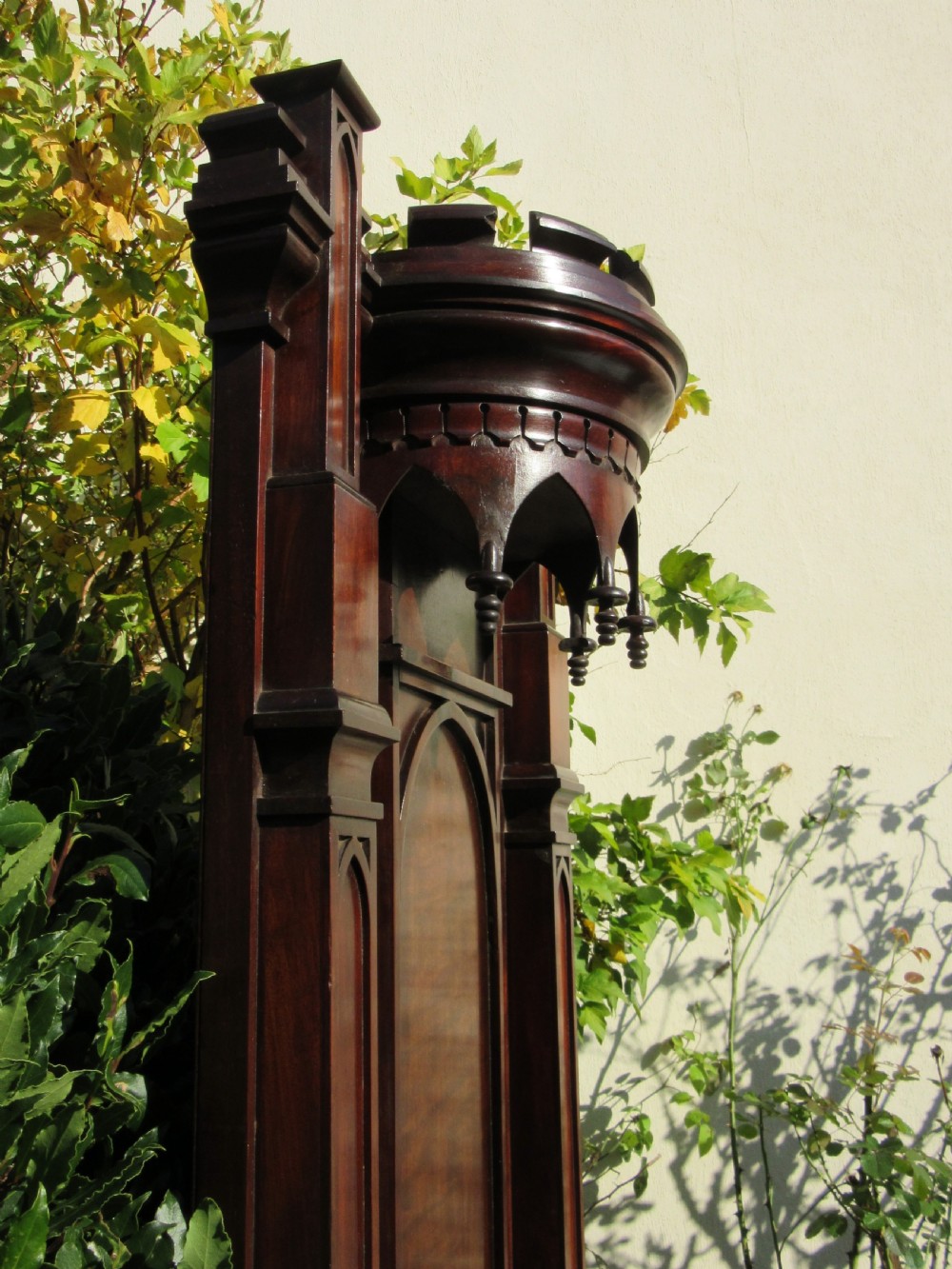 FINE GOTHIC MAHOGANY HANGING WALL BRACKET c1840 View V