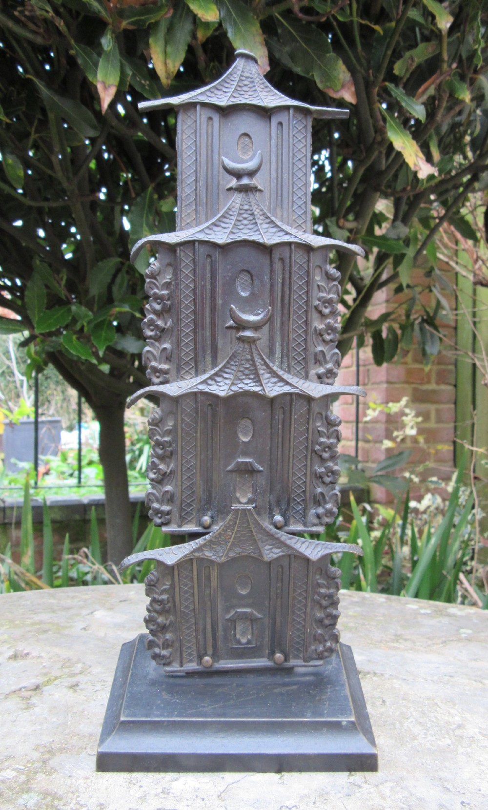 REGENCY BRONZED PAGODA LETTER RACK by W. MOLE View II