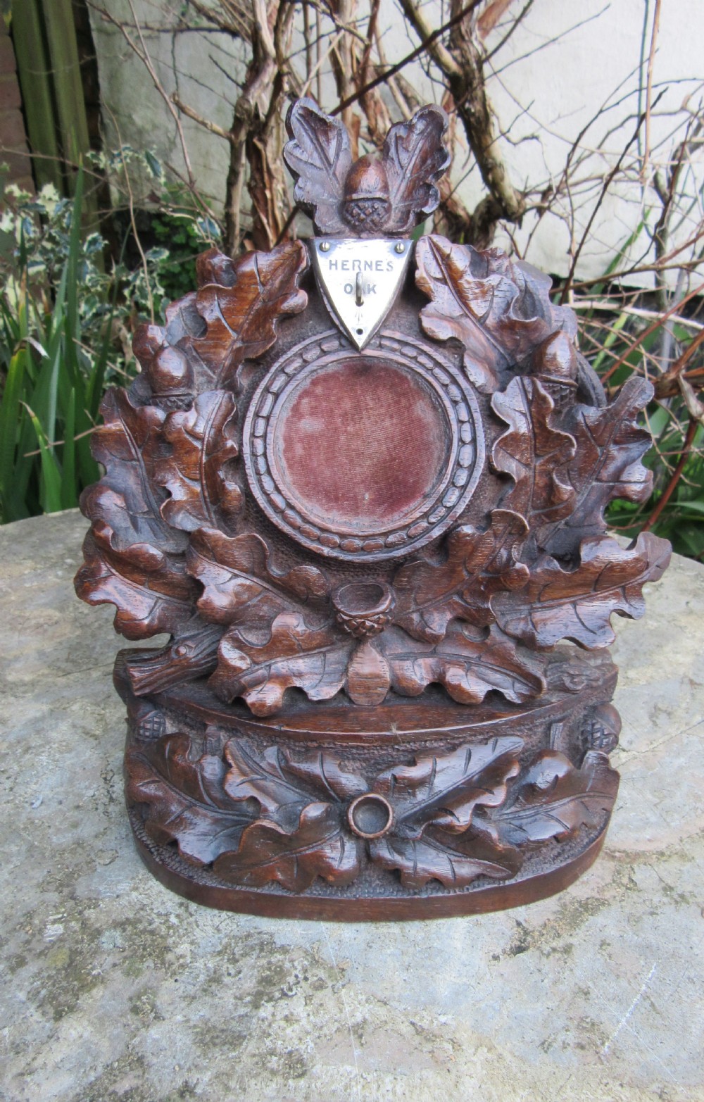 RARE HERNE'S OAK WINDSOR PARK POCKET WATCH STAND 1863
