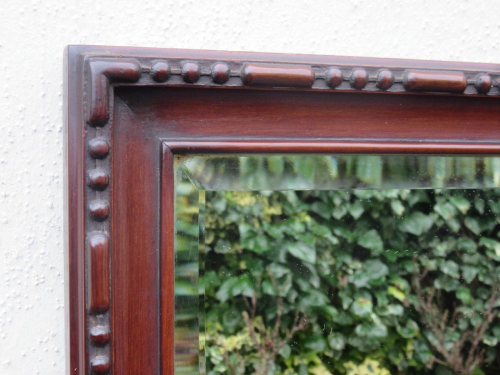 EDWARDIAN MAHOGANY BEVELLED MIRROR c1910 View II