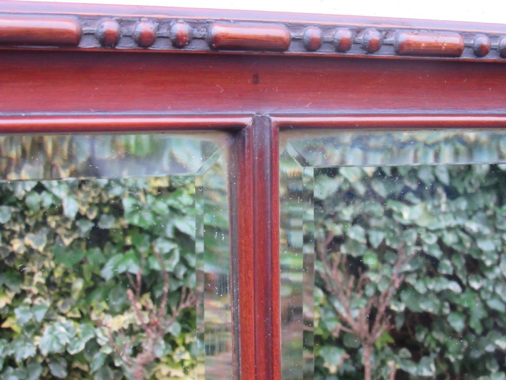 EDWARDIAN MAHOGANY BEVELLED MIRROR c1910 View III
