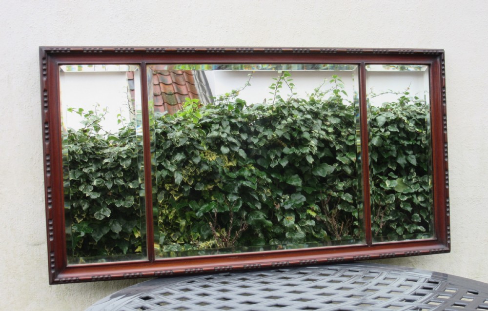 EDWARDIAN MAHOGANY BEVELLED MIRROR c1910 View IV