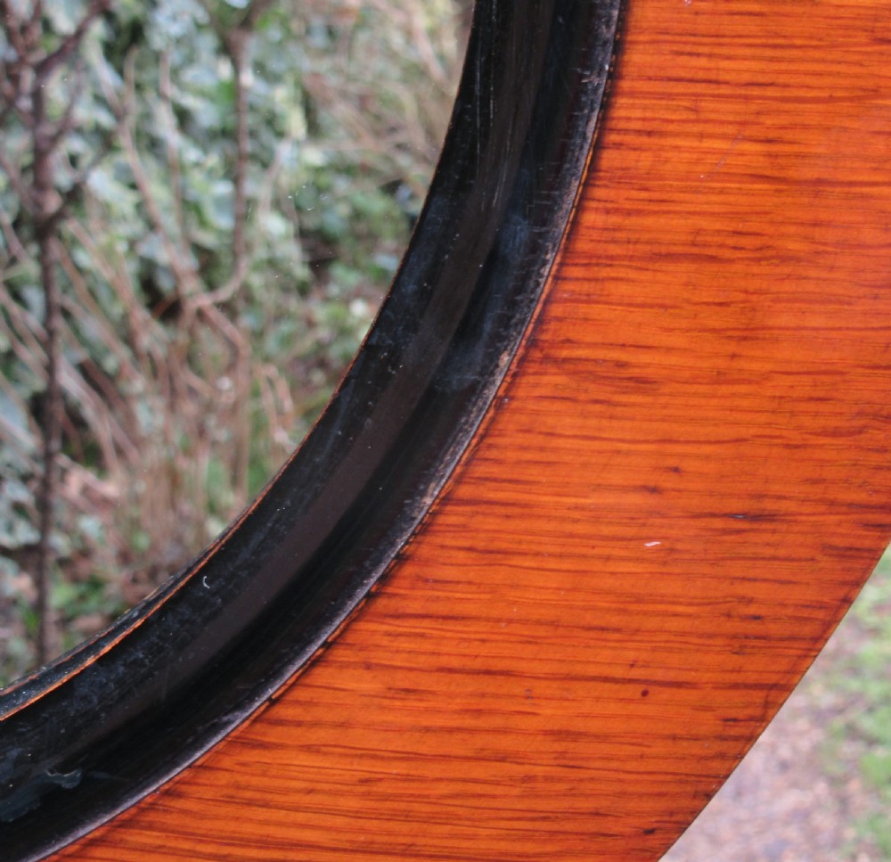 VICTORIAN OAK CIRCULAR WALL MIRROR View III