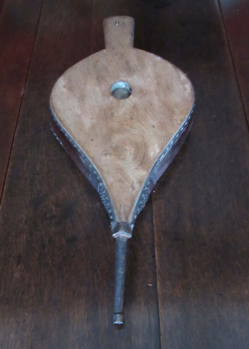 ANTIQUE DECORATED ELM BELLOWS View III