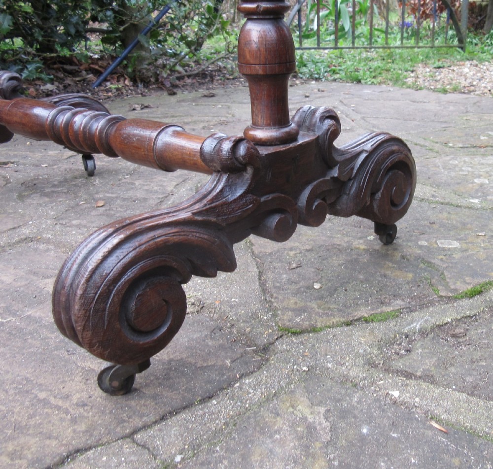 FINE CARVED OAK FIRE SCREEN c1860 View IV