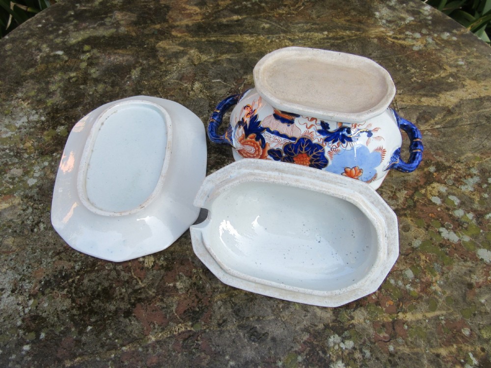 MASON'S IRONSTONE SAUCE TUREEN & STAND c1820 View V