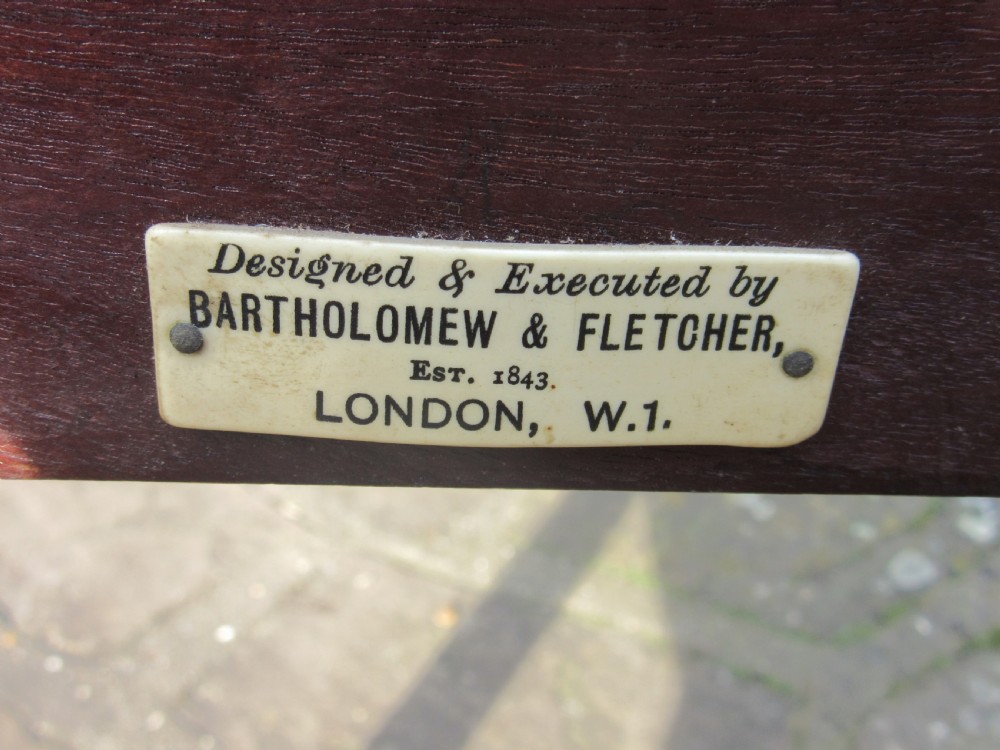 SET OF 4 BARTHOLOMEW & FLETCHER MAHOGANY DINING CHAIRS View V