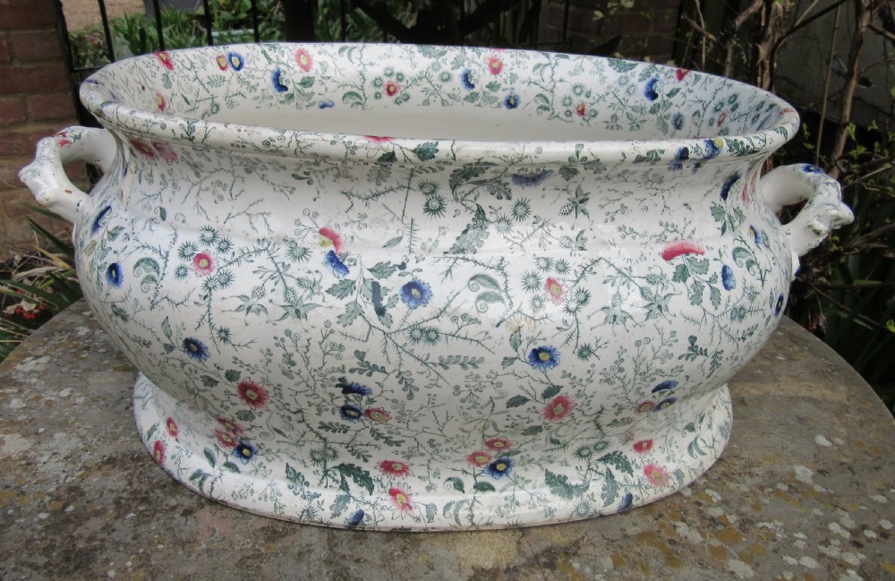 VICTORIAN STAFFORDSHIRE FOOT BATH c1860 View II