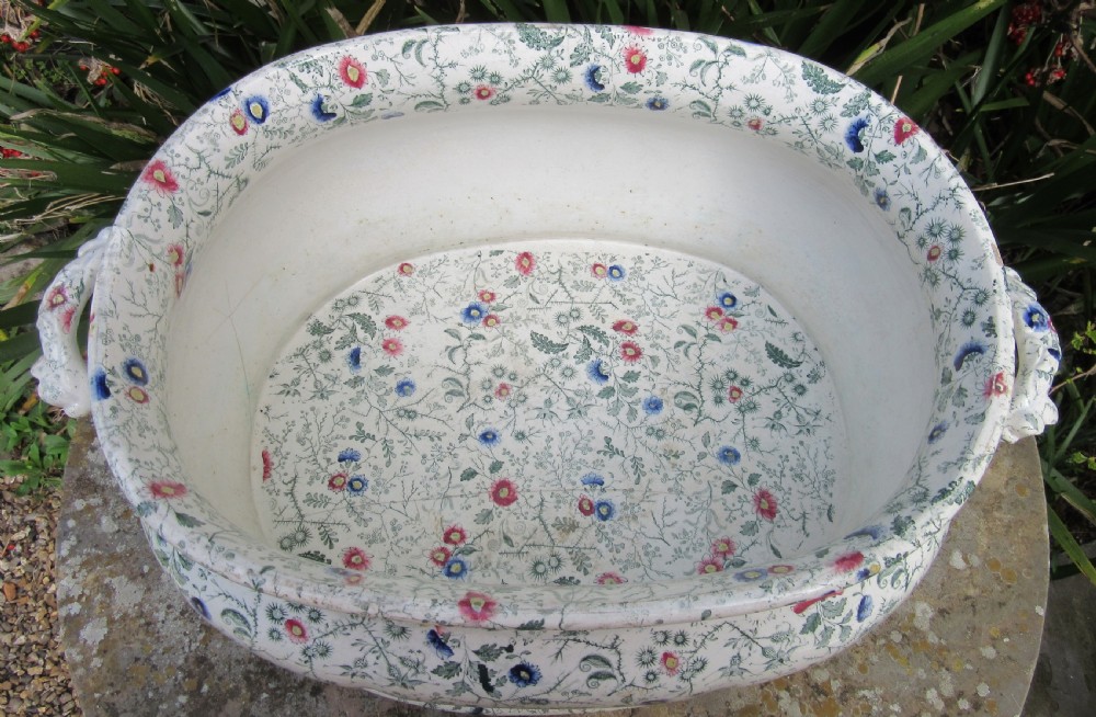 VICTORIAN STAFFORDSHIRE FOOT BATH c1860 View III