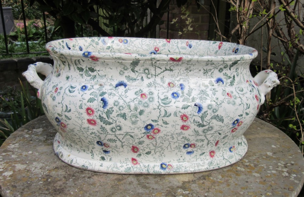 VICTORIAN STAFFORDSHIRE FOOT BATH c1860 View IV