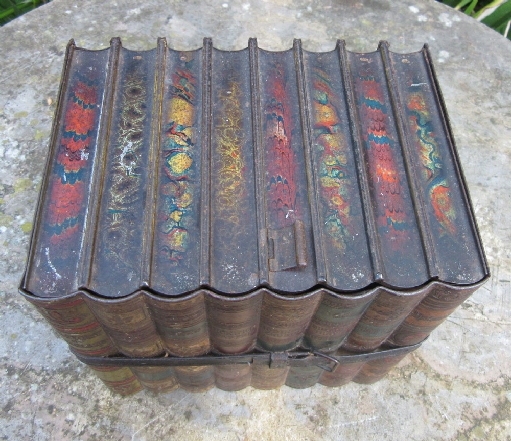 HUNTLEY & PALMERS LIBRARY BOOKS BISCUIT TIN c1900 View III