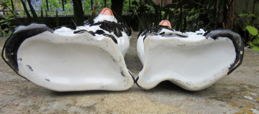 PAIR OF VICTORIAN BLACK & WHITE STAFFORDSHIRE DOGS  View III
