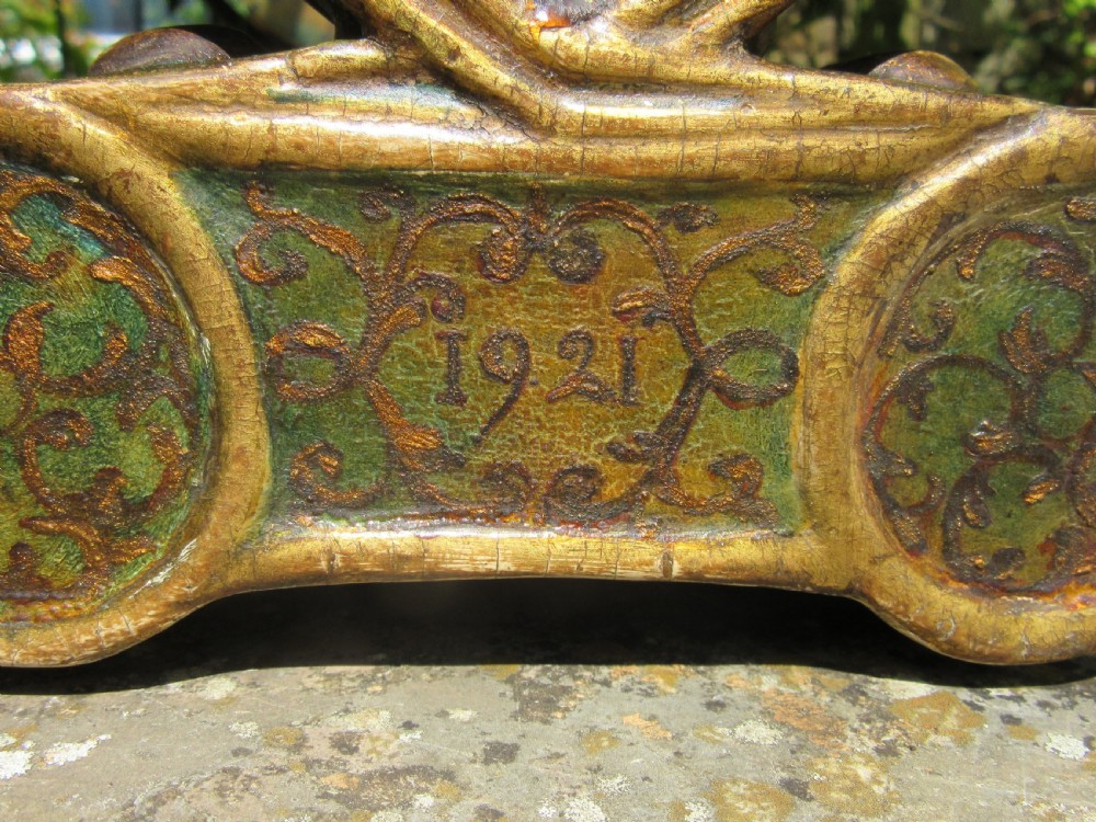 ARTS & CRAFTS PAINTED BOOK STAND VERONICA 1921 View IV