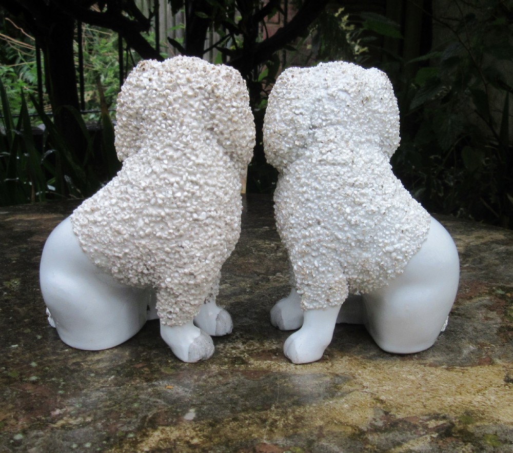 PAIR OF ANTIQUE STAFFORDSHIRE DOGS c1860 View III