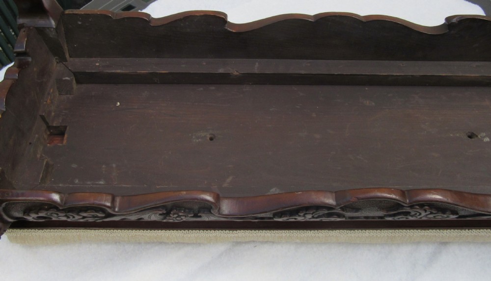 CARVED WOOD CHINOISERIE LONG STOOL  View VII