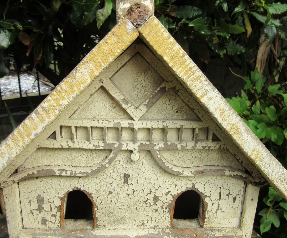 RARE ANTIQUE PAINTED BIRD HOUSE View IV