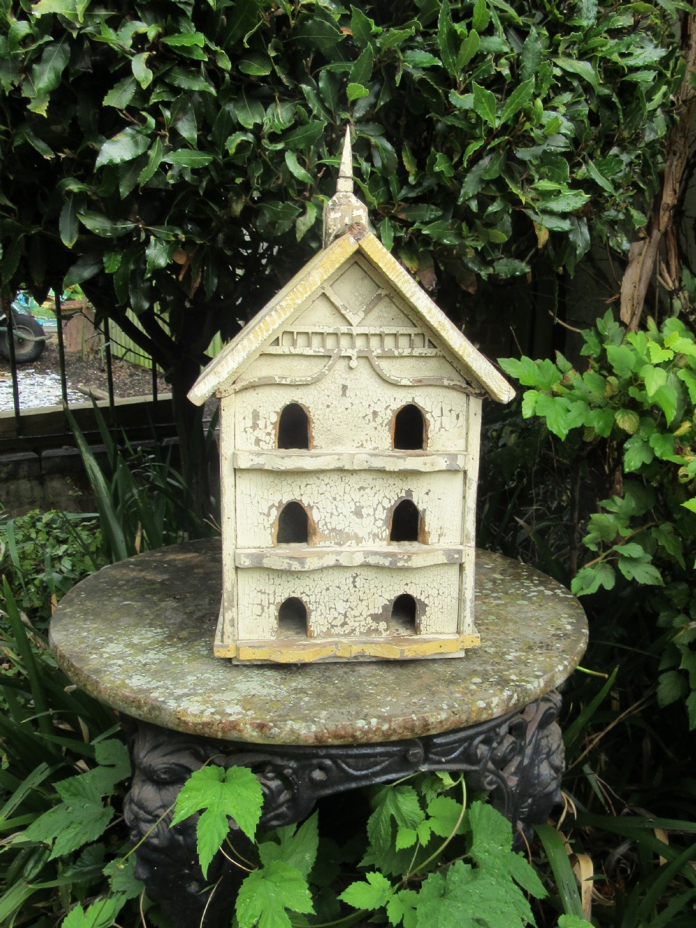 RARE ANTIQUE PAINTED BIRD HOUSE View VI