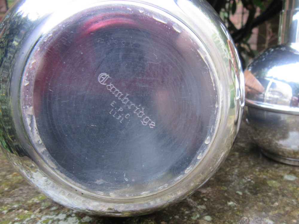 GROUP OF 4 SILVER PLATED GUERNSEY MILK CANS View II