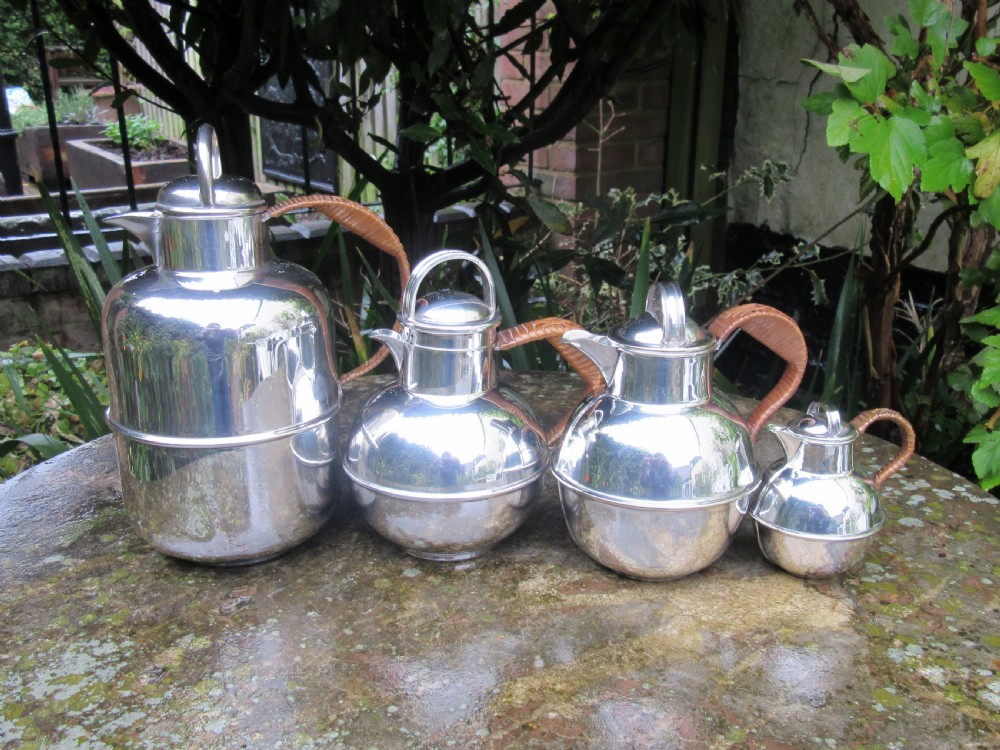 GROUP OF 4 SILVER PLATED GUERNSEY MILK CANS View III