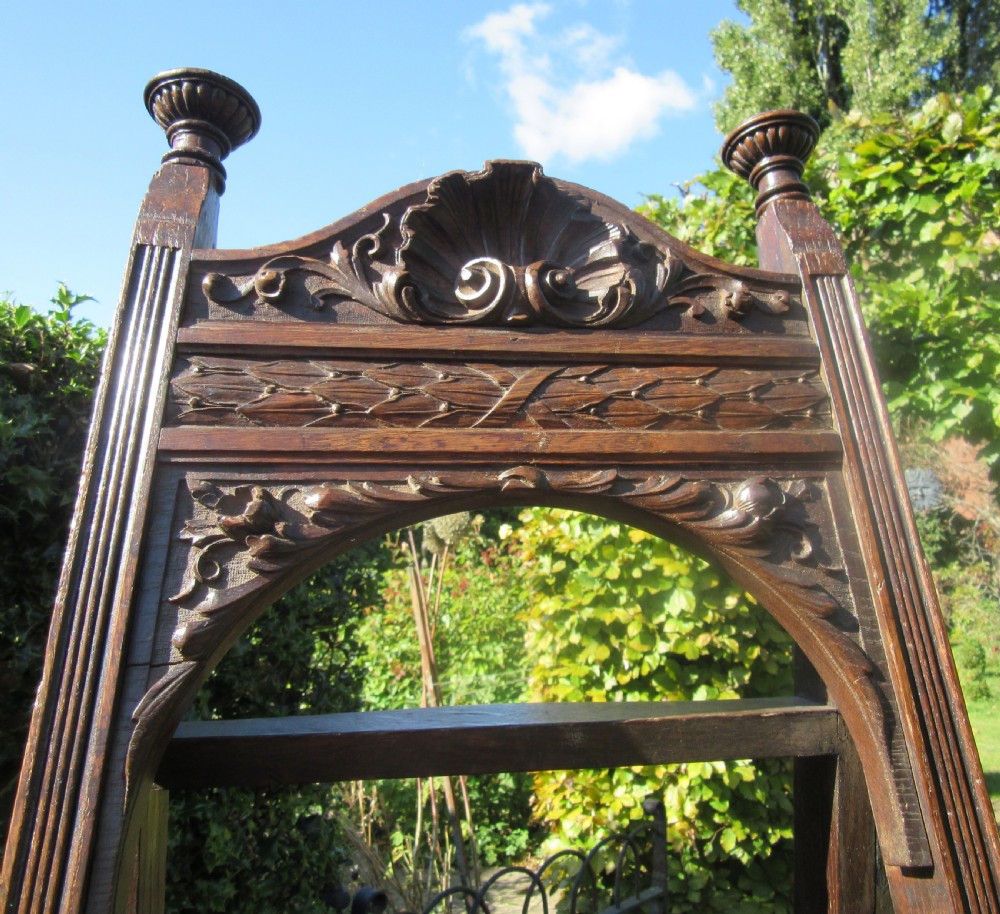 FINE HAMPTON'S PATENT COMBINED EASEL & LIBRARY STEP LADDER c1890 View II