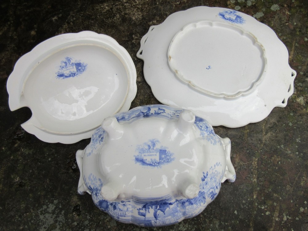 JOHN ROGERS & SON FLORENCE SAUCE TUREEN, STAND & COVER c1830 View VI