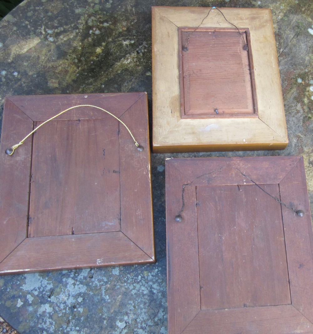 SET OF THREE MAPLE FRAMED SILHOUETTES c1840 View IV