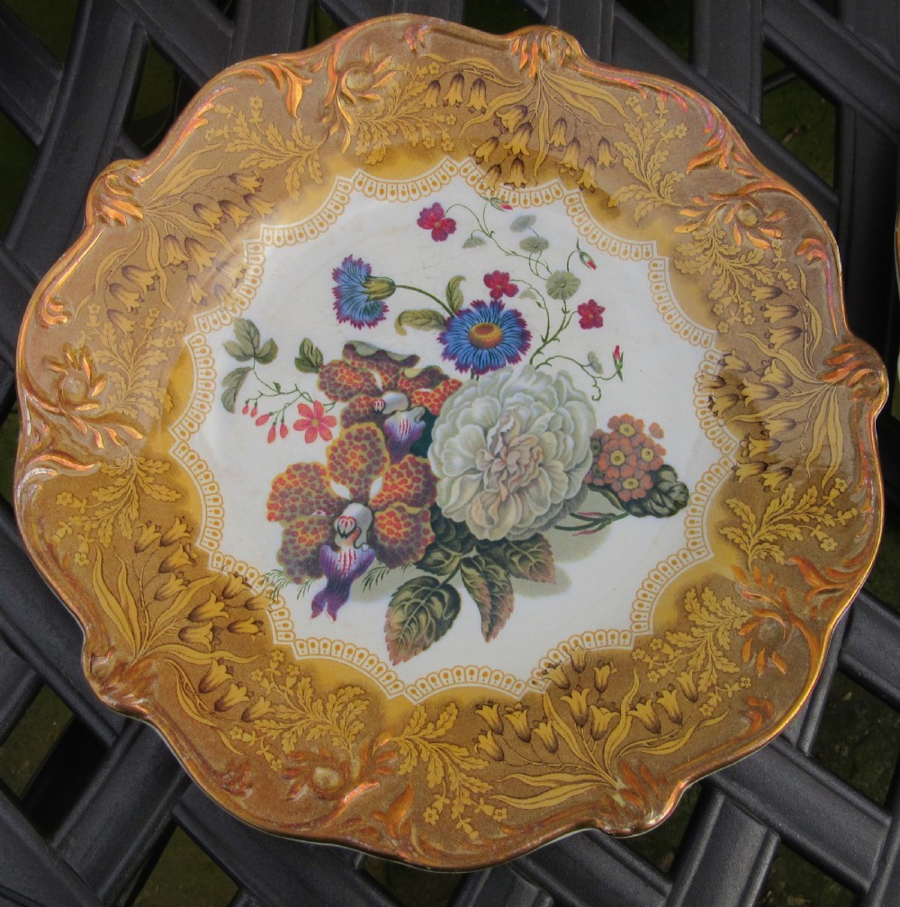 PRATTWARE 'BOUQUET' DESSERT SERVICE c1860 View II