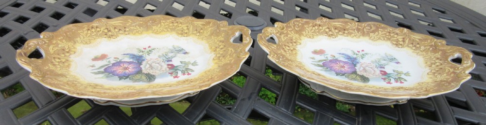 PRATTWARE 'BOUQUET' DESSERT SERVICE c1860 View V