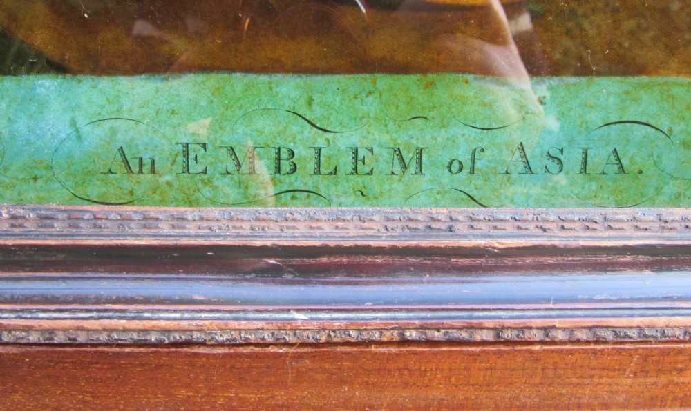 GEORGIAN REVERSE GLASS PAINTING 'THE EMBLEM OF ASIA' View III