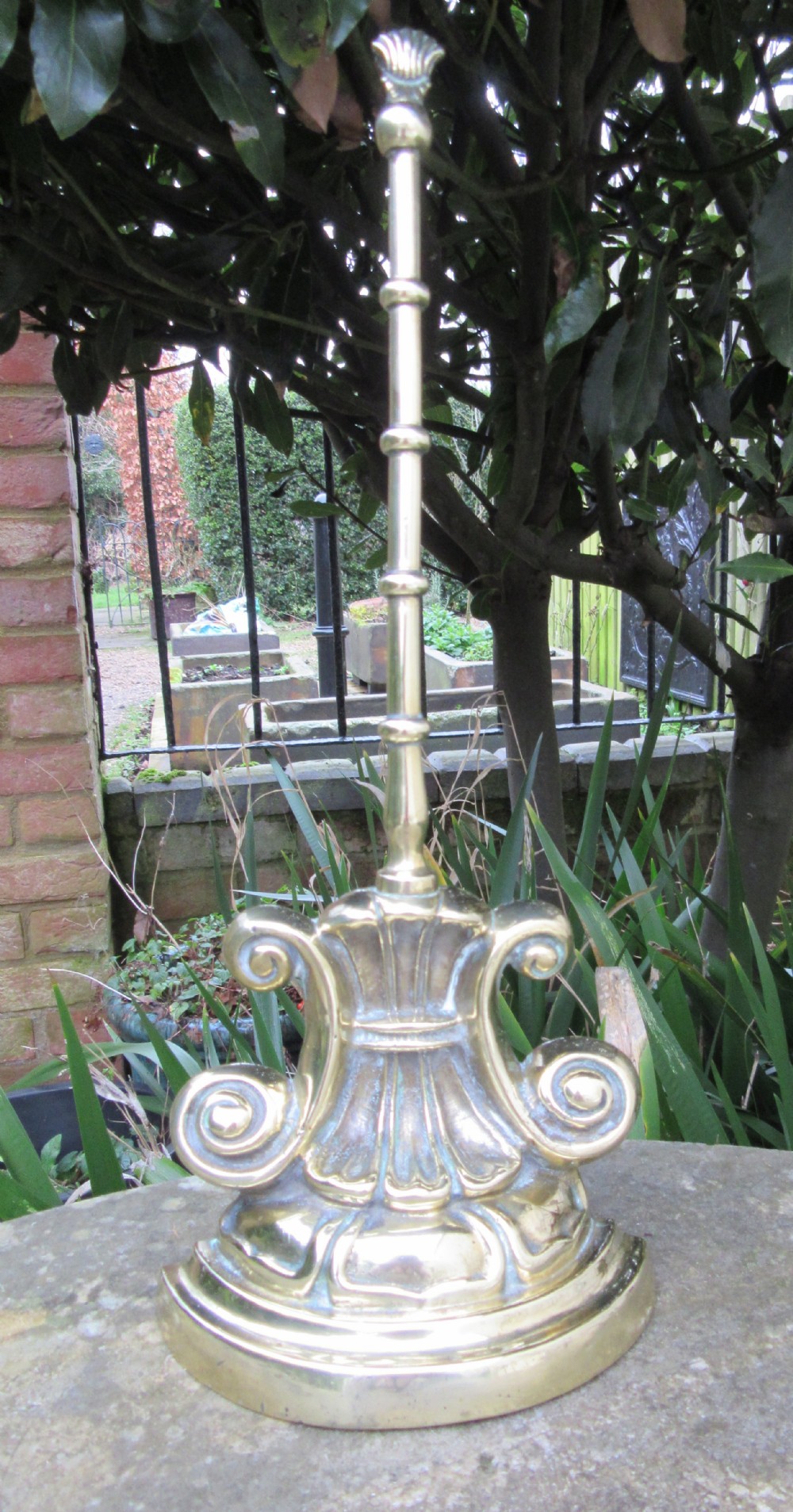 REGENCY BRASS DOOR PORTER or DOOR STOP c1830