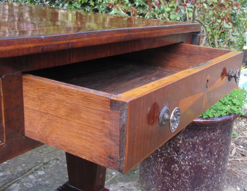 REGENCY SATINWOOD INLAID ROSEWOOD SOFA TABLE c1820 View V