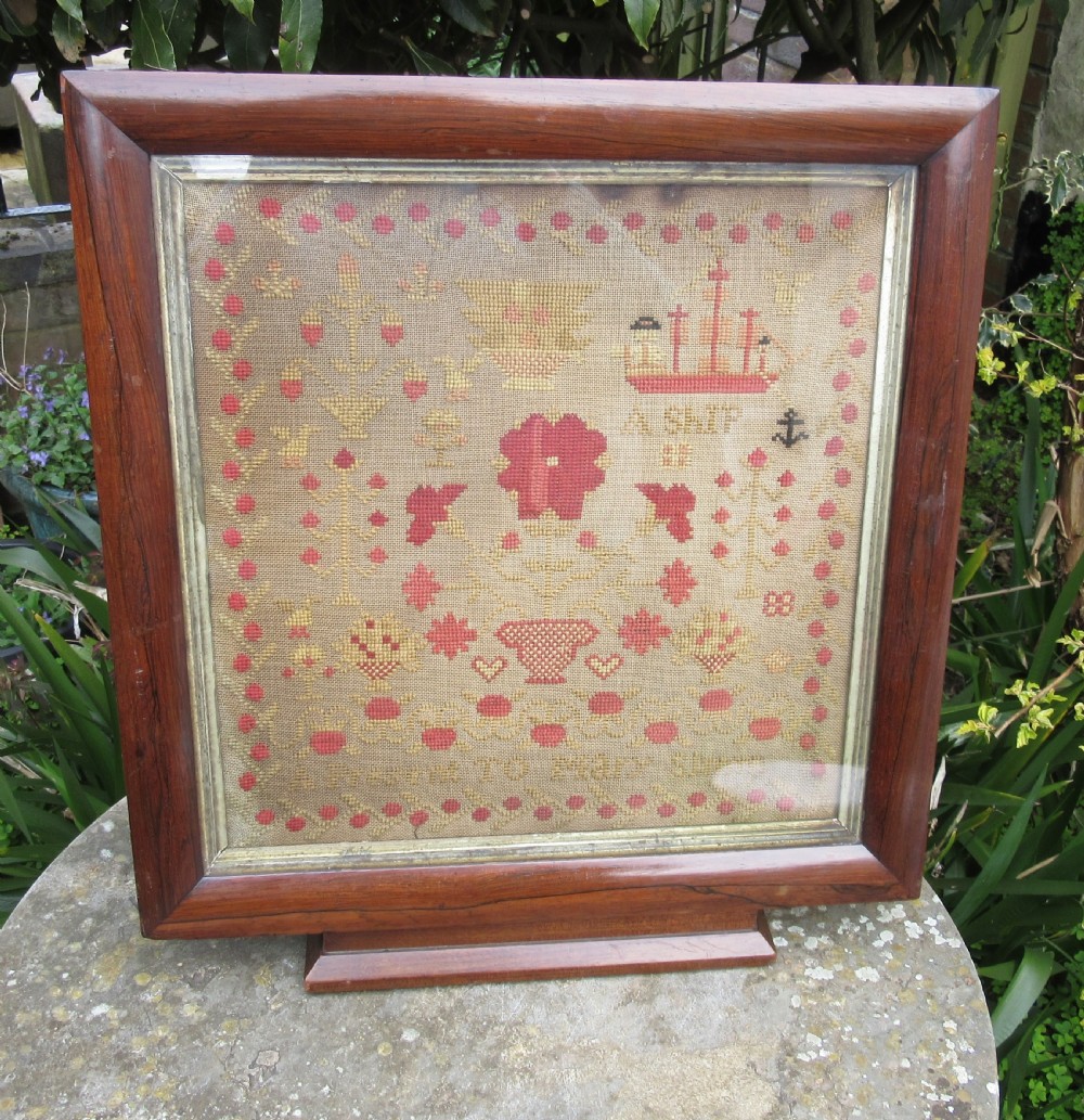 VICTORIAN SAMPLER - MARY SIMM c1860