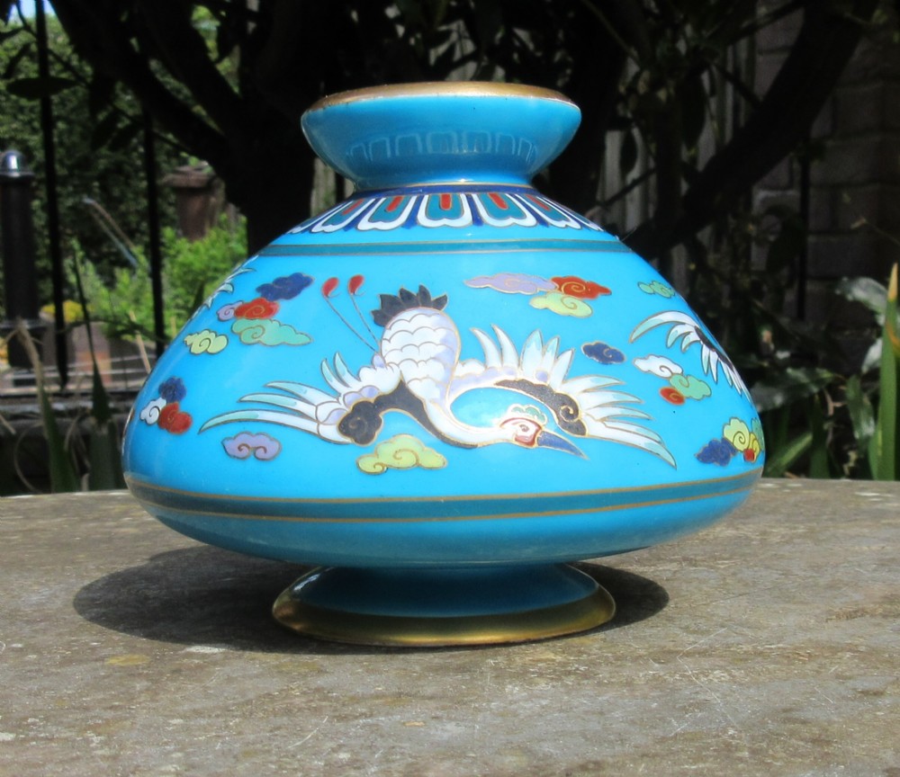 MINTON CLOISONNE WARE CHRISTOPHER DRESSER VASE c1870