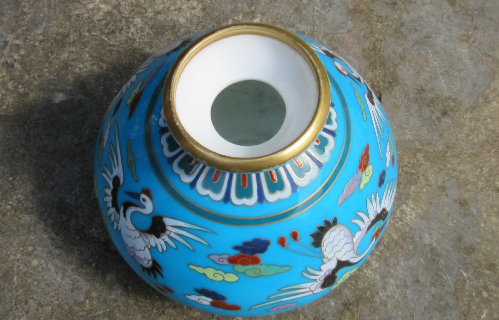 MINTON CLOISONNE WARE CHRISTOPHER DRESSER VASE c1870 View V