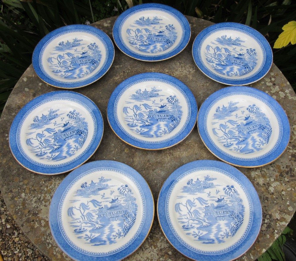 COPELAND NEW ZEALAND PORCELAIN WILLOW PATTERN TEA SET View III