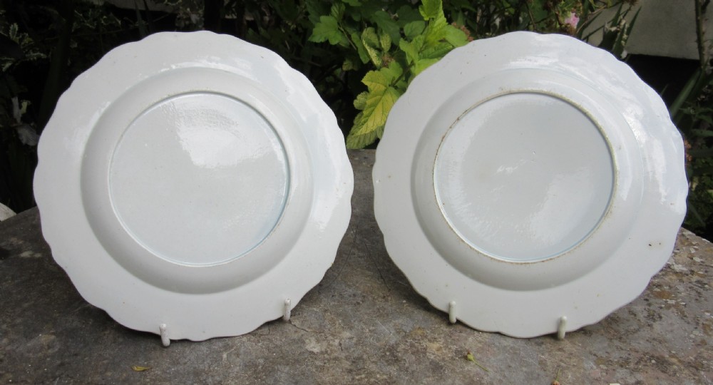 PAIR OF ENGLISH PRATTWARE PLATES c1820 View III