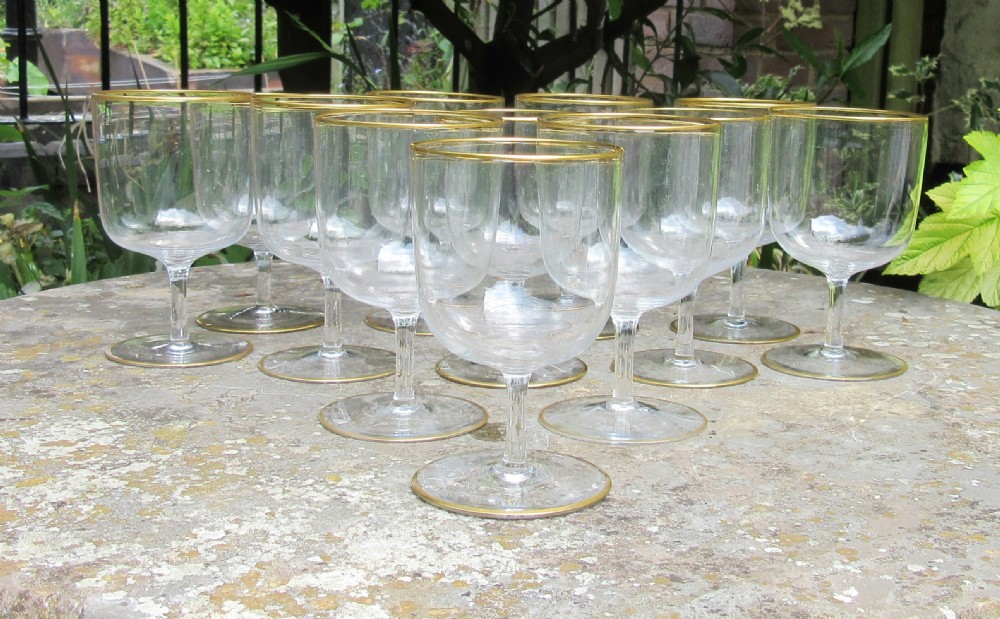 HARLEQUIN SET OF 12 EDWARDIAN WINE GLASSES View III