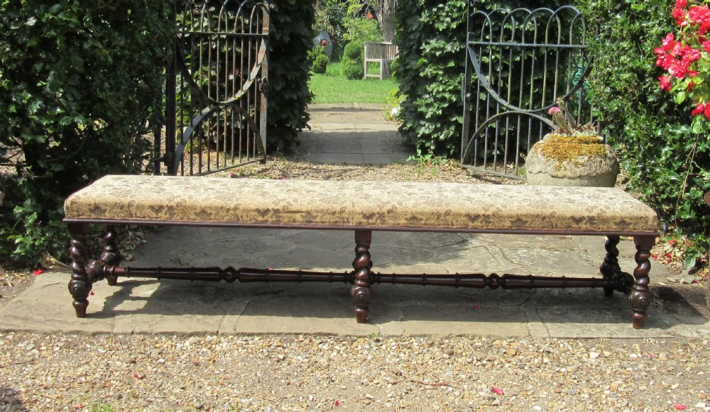 FINE LONG ROSEWOOD FENDER STOOL c1840 View II